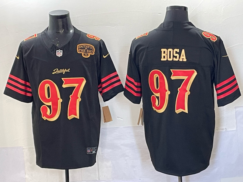 Men San Francisco 49ers #97 Bosa black Limited Nike NFL 2025 Jersey 04->washington commanders->NFL Jersey